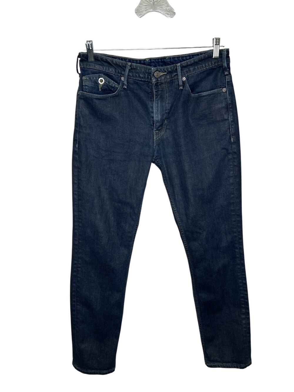 Levi's Mens 10717 Dark Wash Adjustable Waist Straight Leg Jeans 32 x 28.5